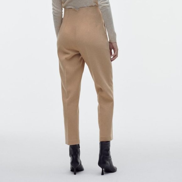 ZARA - High-waisted pants - Olive/Tan - Picture 5 of 8
